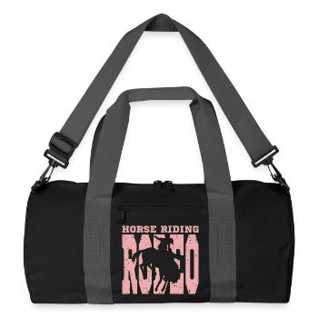 Interesting rodeo motif - Recycled Duffel Bag - black/graphite grey - Front
