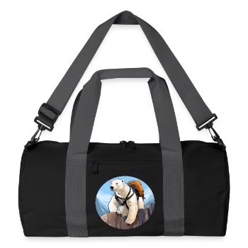 Polar Bear Hiking / Mountaineer Polar Bear - Recycled Duffel Bag - black/graphite grey - Front