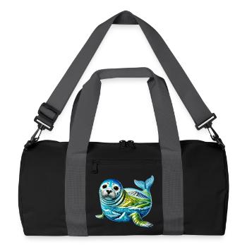 Siegel - Recycelte Duffel Bag - Schwarz/Graphitgrau - Vorne
