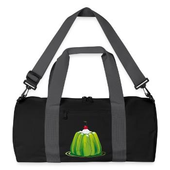 Green Jelly – Stylized Retro Dessert - Recycled Duffel Bag - black/graphite grey - Front