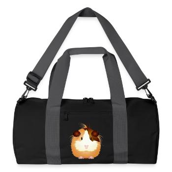 Sugar-sweet guinea pig – to fall in love with! - Recycled Duffel Bag - black/graphite grey - Front