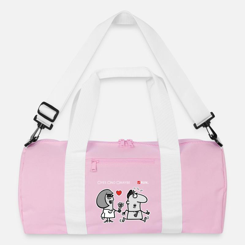 Liebe oder Flucht – Unkonventioneller Humor (Dark Version) Recycelte Duffel Bag