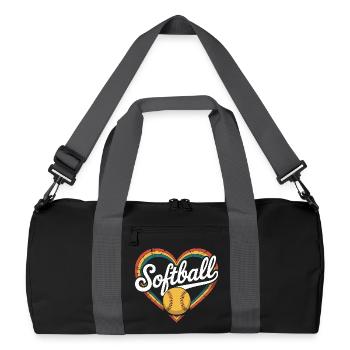 Softball du cœur - Sac de sport recyclé - noir/gris graphite - Devant