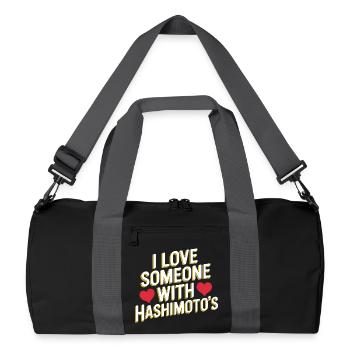 J’aime quelqu’un avec la - Sac de sport recyclé - noir/gris graphite - Devant