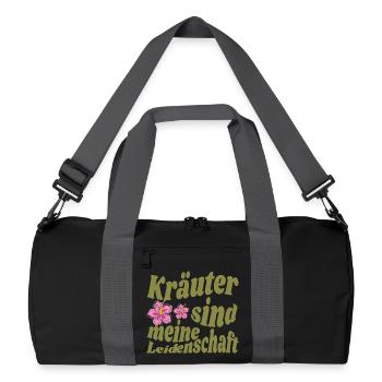 Magical herb design for real herb witches - Recycled Duffel Bag - black/graphite grey - Front