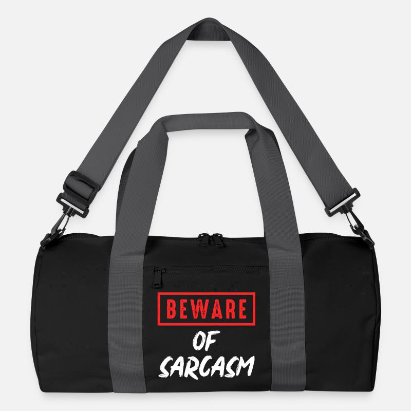 Achtung Sarkasmus - Recycelte Duffel Bag - Schwarz/Graphitgrau