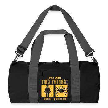 Crabe royal d’Alaska - Sac de sport recyclé - noir/gris graphite - Devant