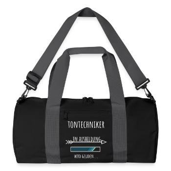 Ingénierie du son Etudes Formation Métier Technicien du son - Sac de sport recyclé - noir/gris graphite - Devant