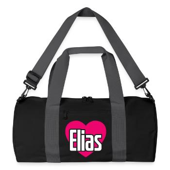 J’aime Elias Pink Heart J’aime Elias - Sac de sport recyclé - noir/gris graphite - Devant