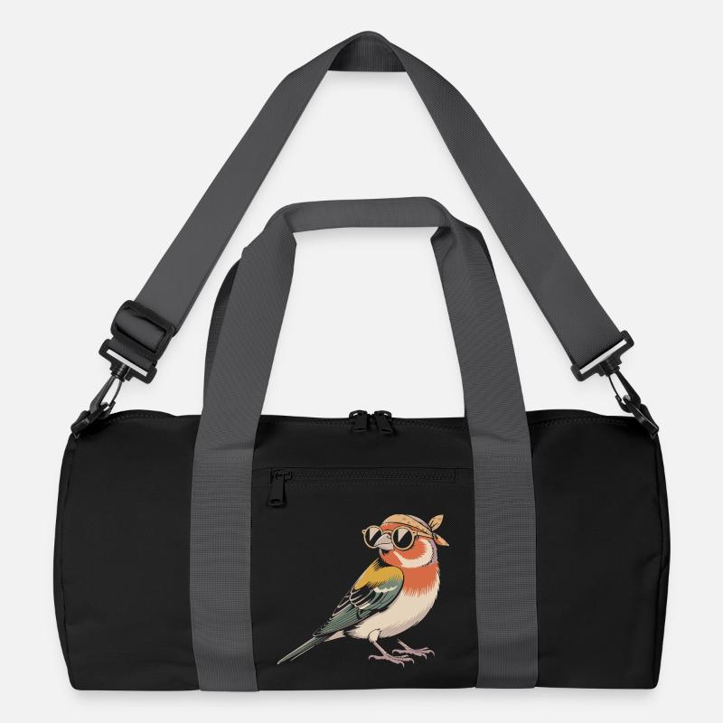 RetroVogel mit Bandana Recycelte Duffel Bag