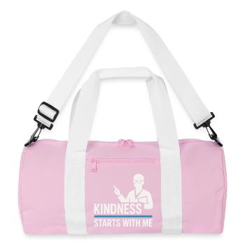 Sympathie anti-harcèlement, Lève-toi - Sac de sport recyclé - rose/blanc - Devant
