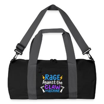 Funny Rage Against The Claw Machine Arcade Art - Recycelte Duffel Bag - Schwarz/Graphitgrau - Vorne