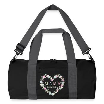 Mom is. 2026 Gift for Mom - Recycled Duffel Bag - black/graphite grey - Front