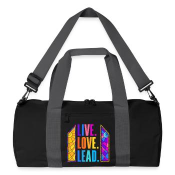 Art du vitrail Artiste du vitrail - Sac de sport recyclé - noir/gris graphite - Devant