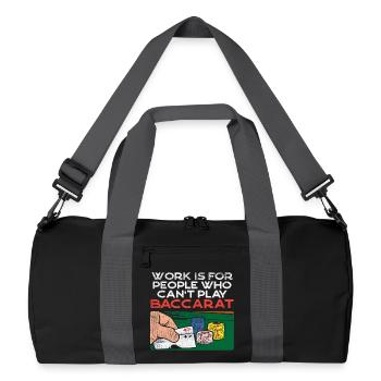 Baccarat Player Casino Gambling Design - Recycelte Duffel Bag - Schwarz/Graphitgrau - Vorne