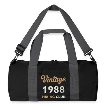 Vintage 1988 – Sailing Club Retro Geburtsjahr - Recycelte Duffel Bag - Schwarz/Graphitgrau - Vorne