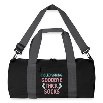 Bonjour Printemps, adieu chaussettes épaisses - Sac de sport recyclé - noir/gris graphite - Devant