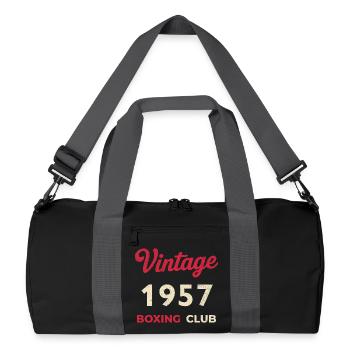 Vintage 1957 – Boxing Club Retro Birth Year - Recycled Duffel Bag - black/graphite grey - Front