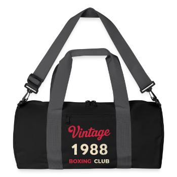 Vintage 1988 – Boxing Club Retro Birth Year - Recycled Duffel Bag - black/graphite grey - Front