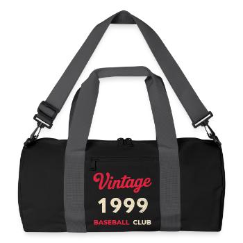 Vintage 1999 – Baseball Club Retro Birth Year - Recycled Duffel Bag - black/graphite grey - Front