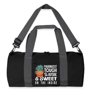 Pineapple pharmacist sweetie, hard pharmacy - Recycled Duffel Bag - black/graphite grey - Front
