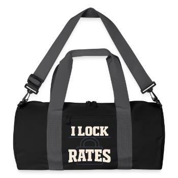 Courtiers en prêts hypothécaires, agents de prêt, - Sac de sport recyclé - noir/gris graphite - Devant