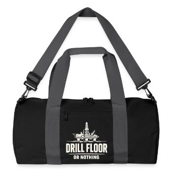 Offshore-bohrer-rig-bohrer Bohrboden Offshore - Recycelte Duffel Bag - Schwarz/Graphitgrau - Vorne