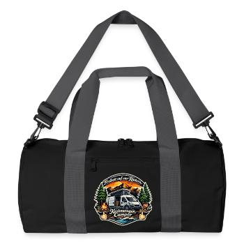 Freiheit auf vier Rädern Kastenwagen Camper - Recycelte Duffel Bag - Schwarz/Graphitgrau - Vorne