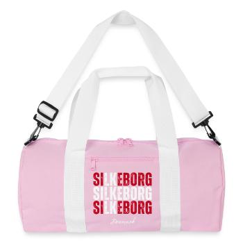Silkeborg in the Heart, Danemark présent - Sac de sport recyclé - rose/blanc - Devant