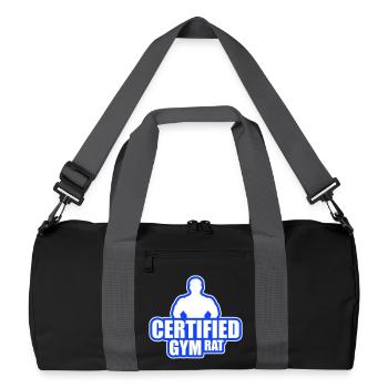 Certified Gym Rat Funny Fitness Training Saying - Recycled Duffel Bag - black/graphite grey - Front