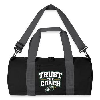 Entraîneur de football pour les sports jeunesse - Sac de sport recyclé - noir/gris graphite - Devant
