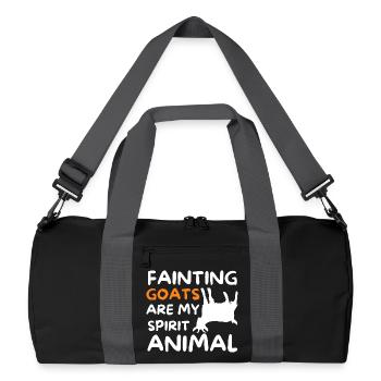 Les chèvres évanouies sont mon animal spirituel - Sac de sport recyclé - noir/gris graphite - Devant