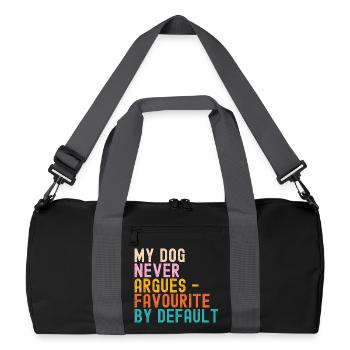 Dogs My Dog never argues - Recycled Duffel Bag - black/graphite grey - Front