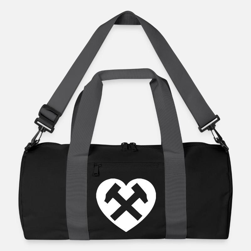 Hearthammer : L’amour dans l’acier - Sac de sport recyclé - noir/gris graphite
