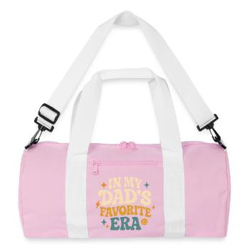 Dans l’humour de la famille des filles à l’époque préférée de mon père - Sac de sport recyclé - rose/blanc - Devant