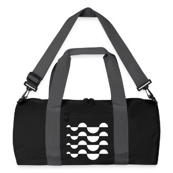 Wellenstreifen-Mosaik - Recycelte Duffel Bag - Schwarz/Graphitgrau - Vorne