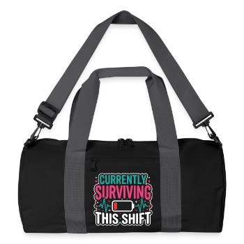 Night Shift Nurse, Tired - Recycled Duffel Bag - black/graphite grey - Front