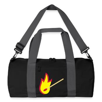 fire - Recycled Duffel Bag - black/graphite grey - Front
