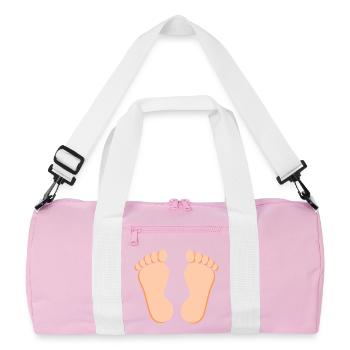 pieds pieds soin des pieds podologie cadeau idée cadeau - Sac de sport recyclé - rose/blanc - Devant