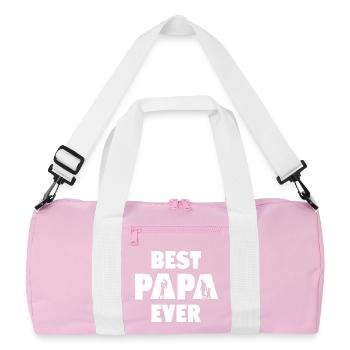 Best Papa Ever - Recycled Duffel Bag - pink/white - Front
