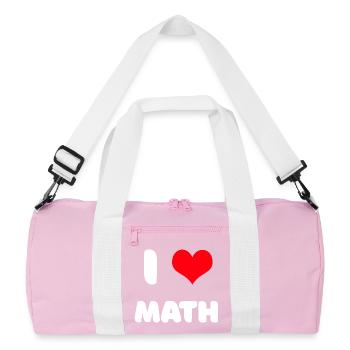 J'adore les maths - Sac de sport recyclé - rose/blanc - Devant