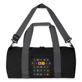 ABC Button HI - Kindergarten Preschool - Recycled Duffel Bag - black/graphite grey - Front