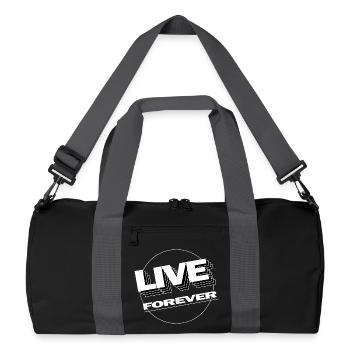 LIVE FOREVER - Recycled Duffel Bag - black/graphite grey - Front