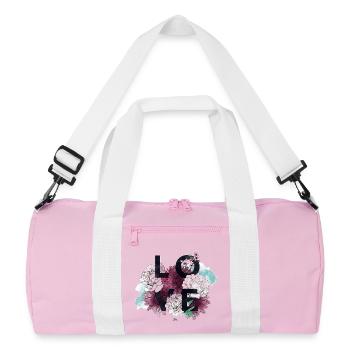 Amour et Fleurs en Rose - Sac de sport recyclé - rose/blanc - Devant