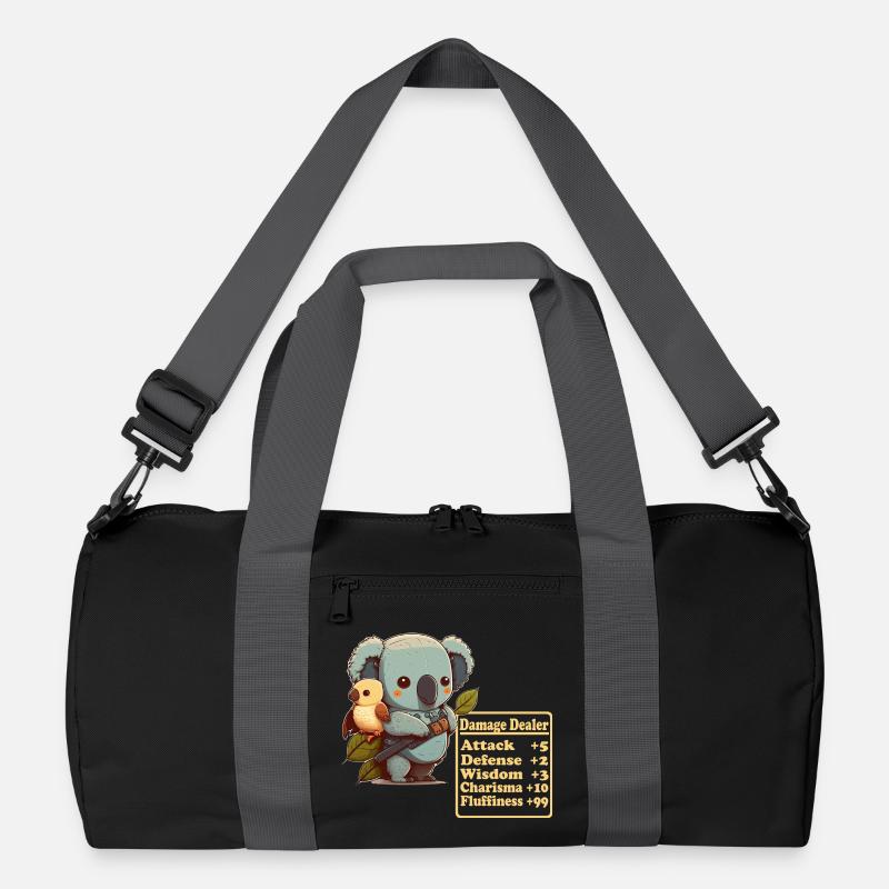 Schadenverursachender süsser Koala mit Vogel zeigt Recycelte Duffel Bag