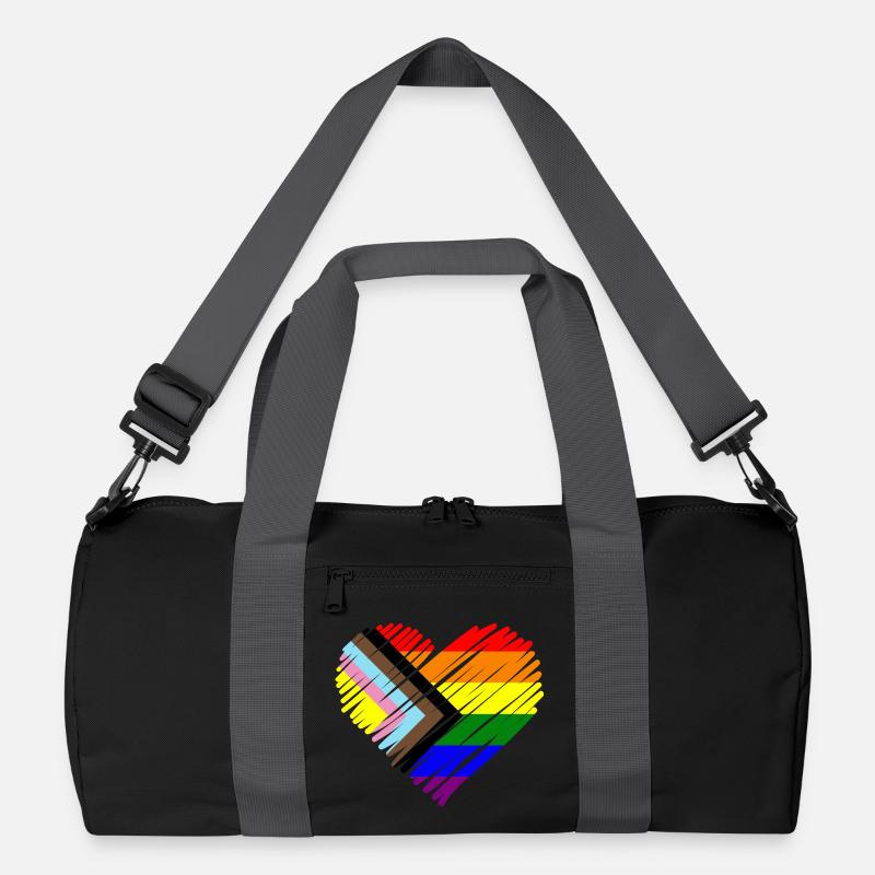 Pride Herz Chevron Muster Recycelte Duffel Bag