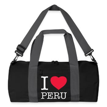 I LOVE PERU - Recycled Duffel Bag - black/graphite grey - Front