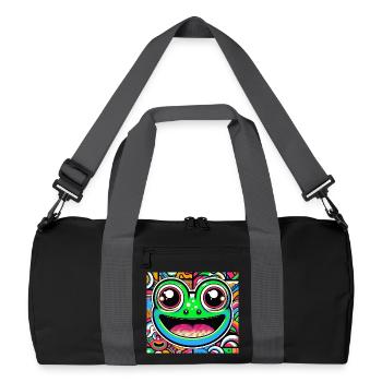 Grenouille Pop Art - Sac de sport recyclé - noir/gris graphite - Devant