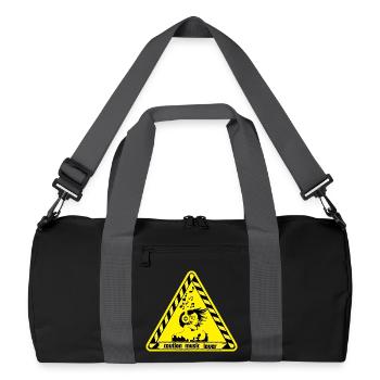 Warning sign for music lovers - Recycled Duffel Bag - black/graphite grey - Front