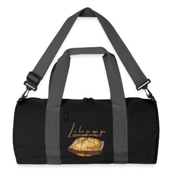 Leberkäs Semmerl avec cornichons – dialecte - Sac de sport recyclé - noir/gris graphite - Devant